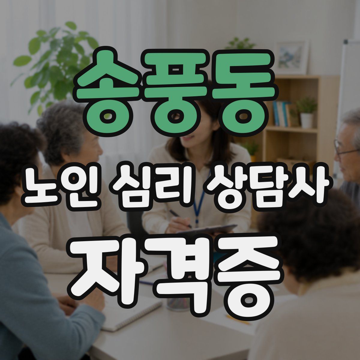 송풍동 노인 심리 상담사 자격증
