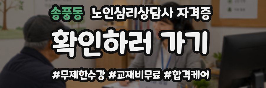 송풍동 노인 심리 상담사 자격증