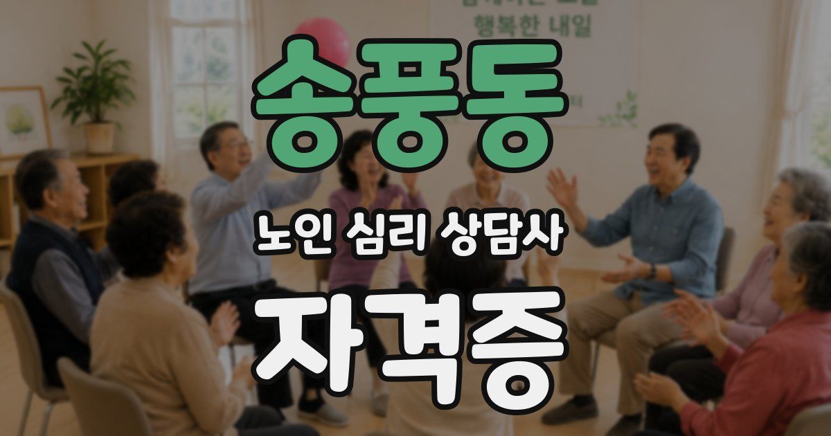 송풍동 노인 심리 상담사 자격증