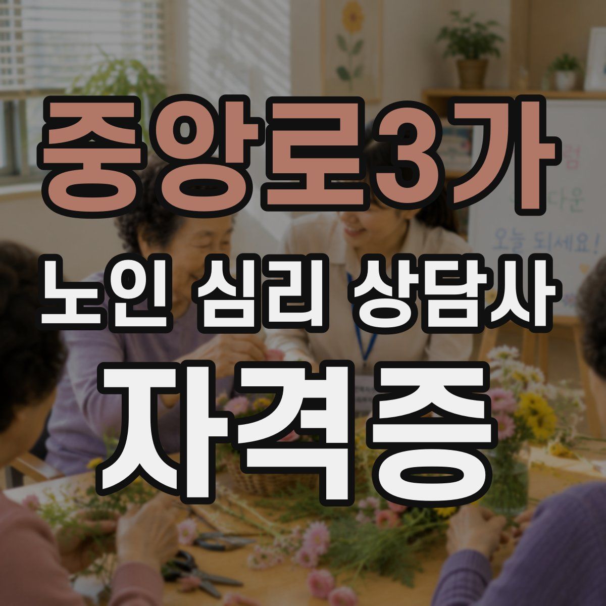 중앙로3가 노인 심리 상담사 자격증
