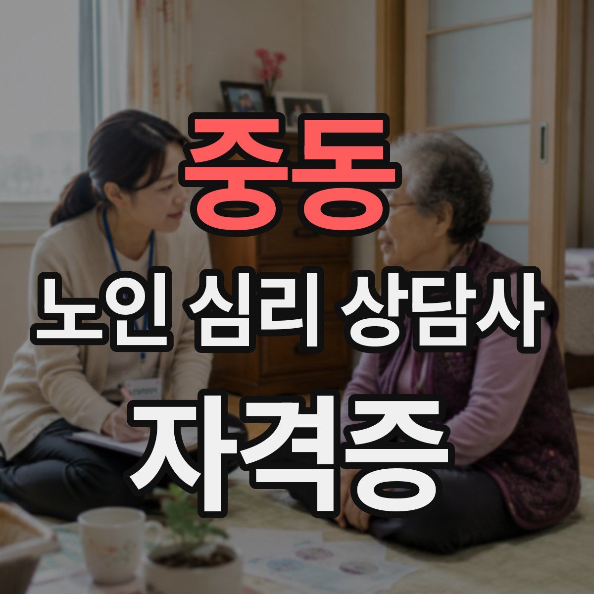 중동 노인 심리 상담사 자격증