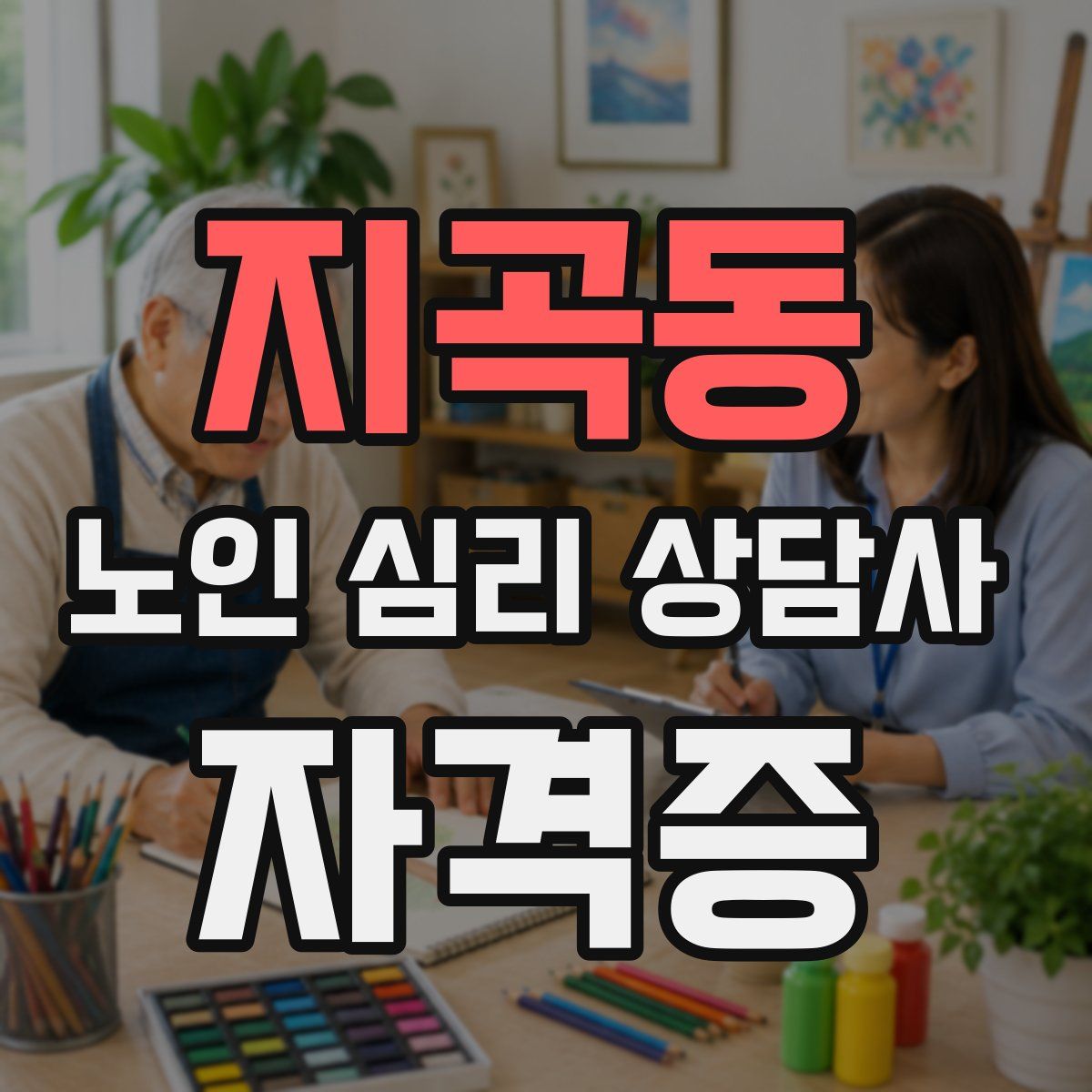 지곡동 노인 심리 상담사 자격증