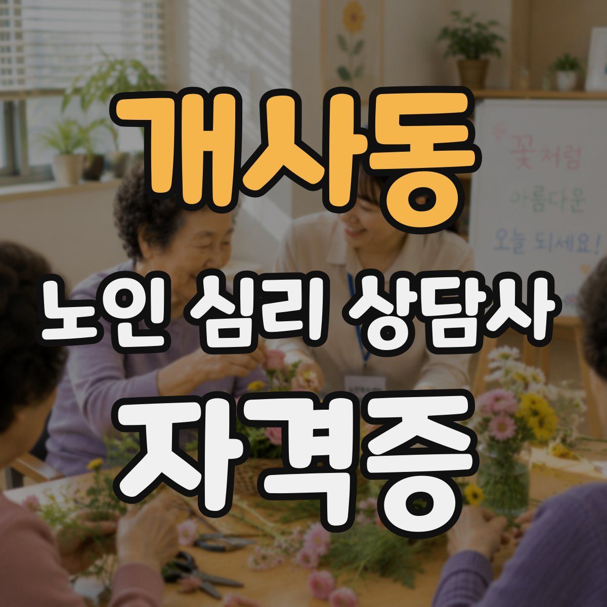개사동 노인 심리 상담사 자격증