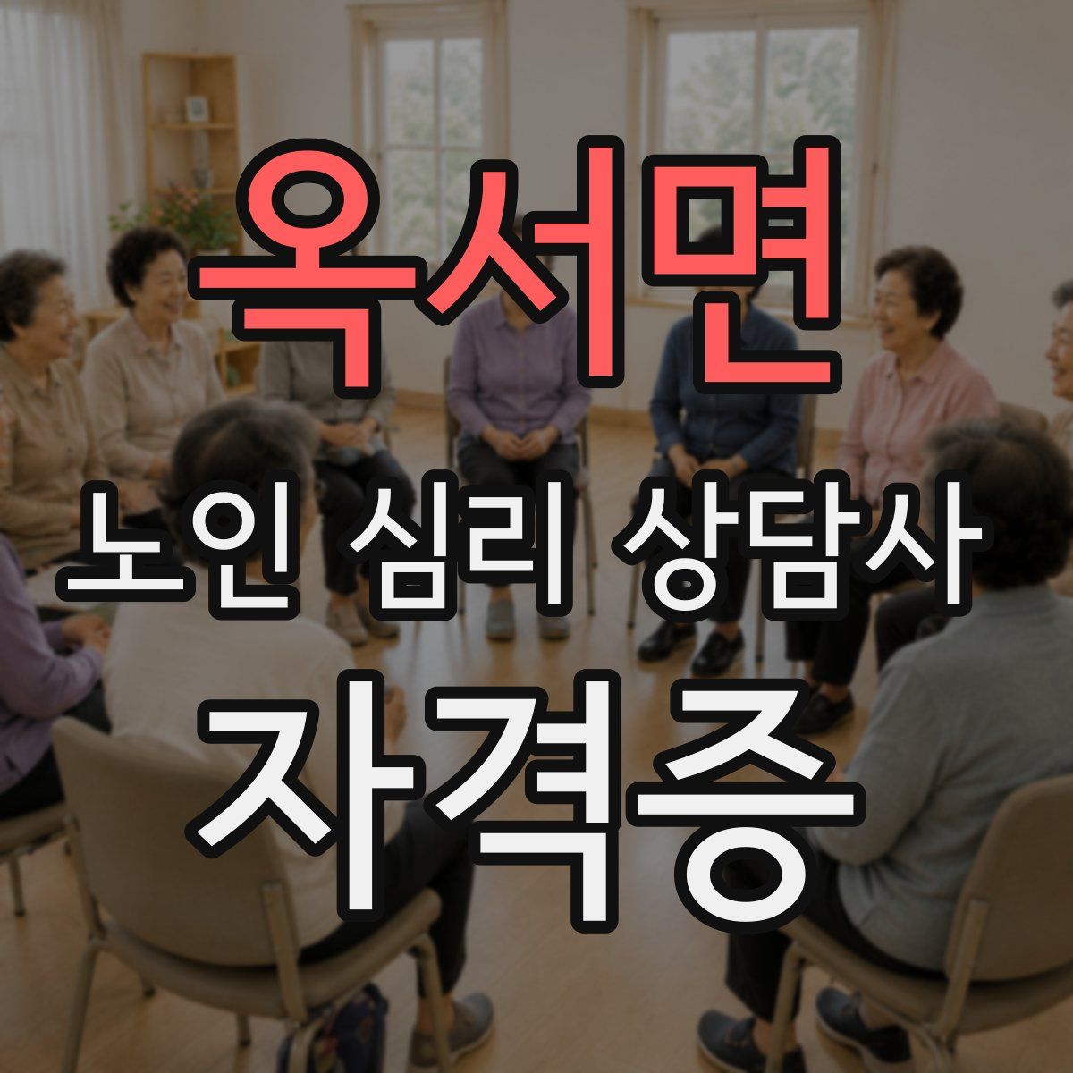 옥서면 노인 심리 상담사 자격증