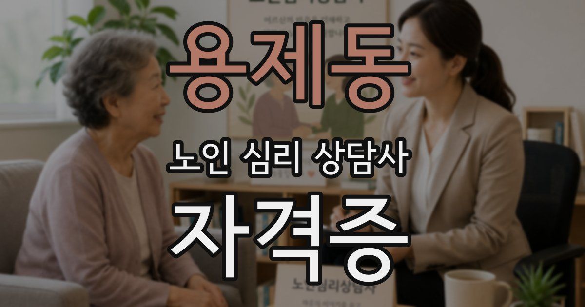 용제동 노인 심리 상담사 자격증