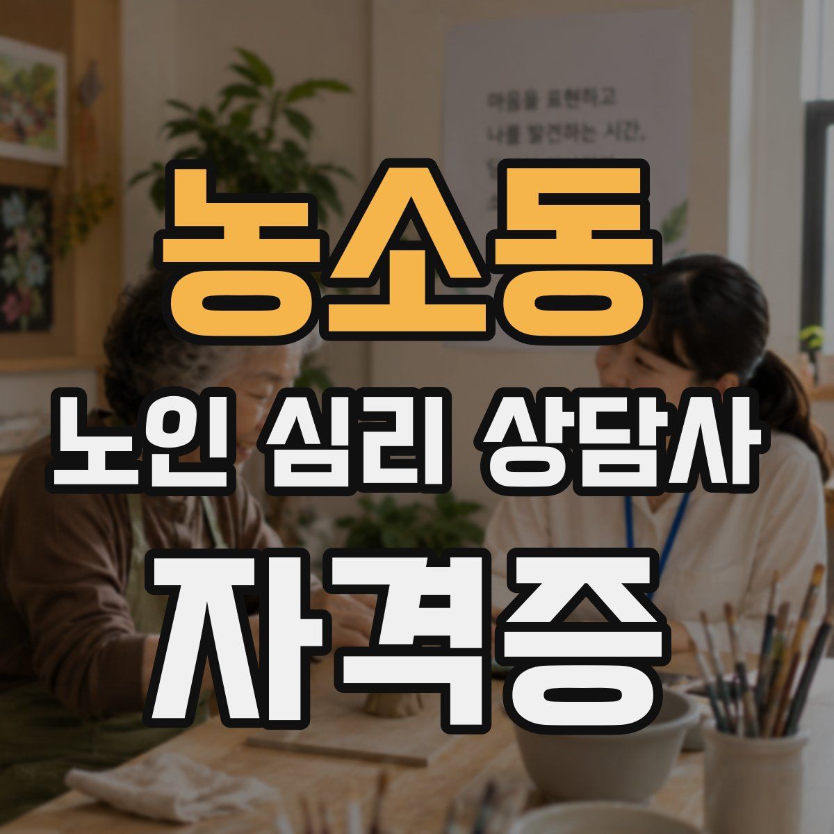 농소동 노인 심리 상담사 자격증
