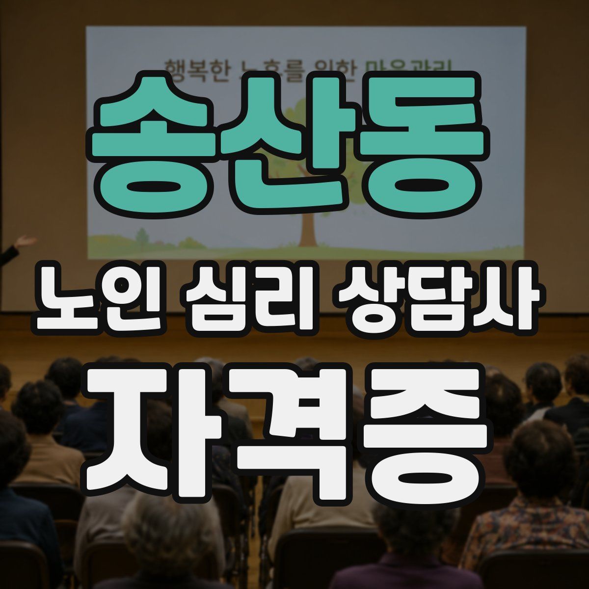 송산동 노인 심리 상담사 자격증