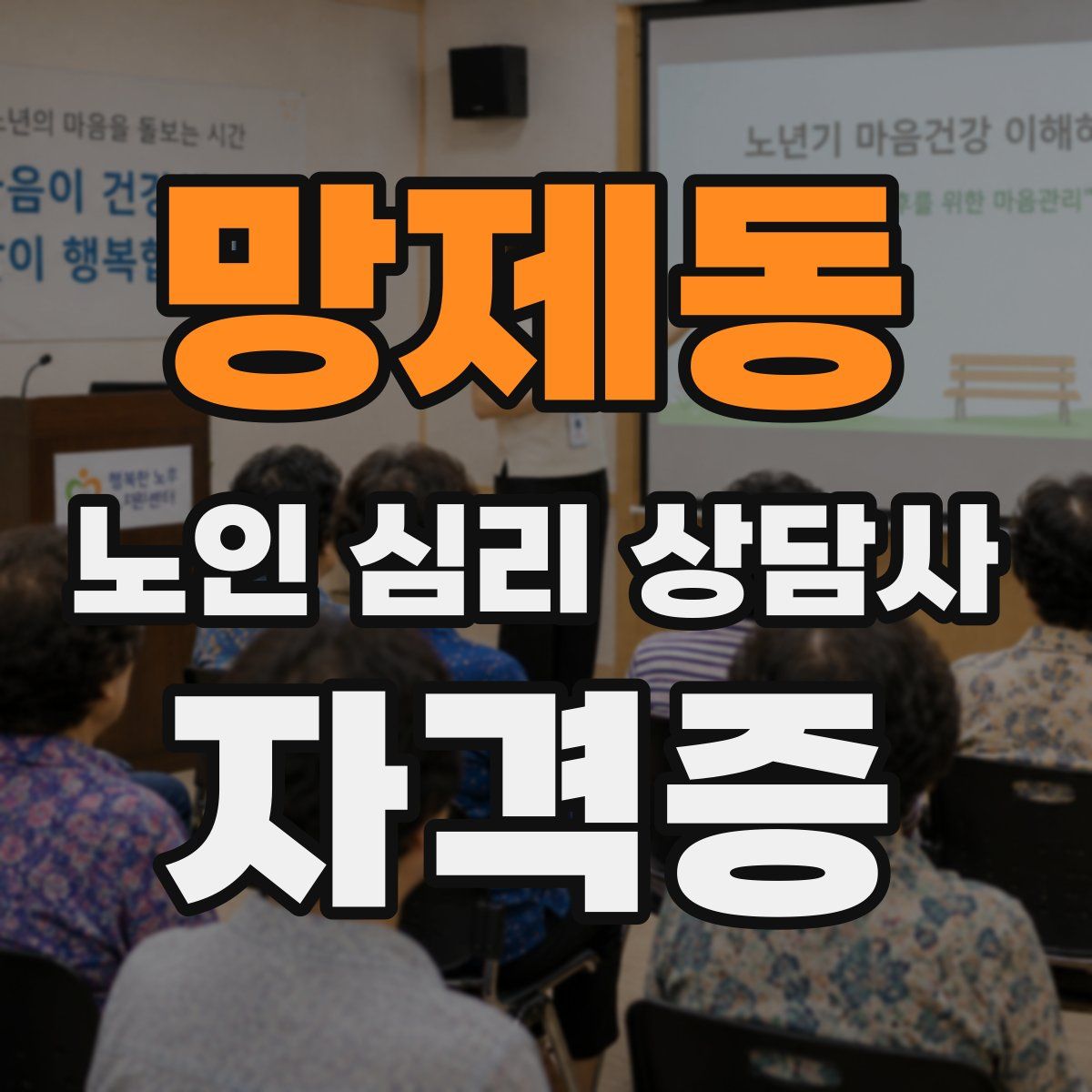 망제동 노인 심리 상담사 자격증