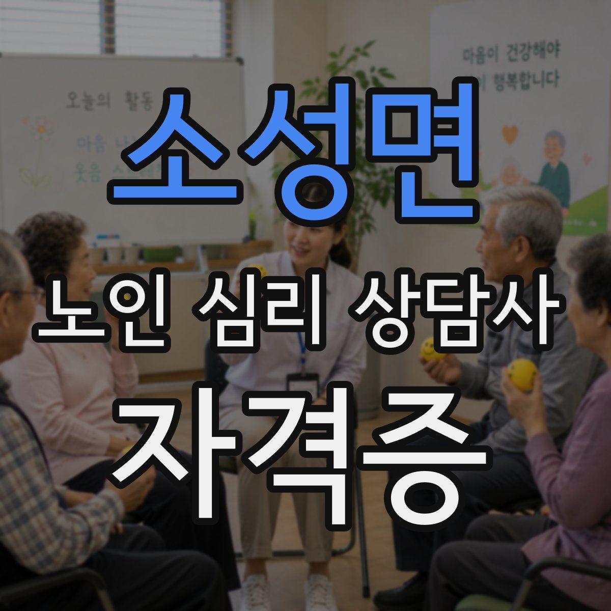 소성면 노인 심리 상담사 자격증