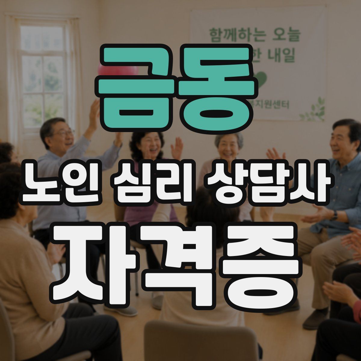 금동 노인 심리 상담사 자격증