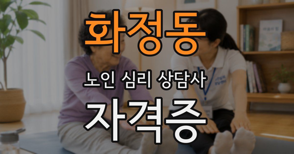 화정동 노인 심리 상담사 자격증