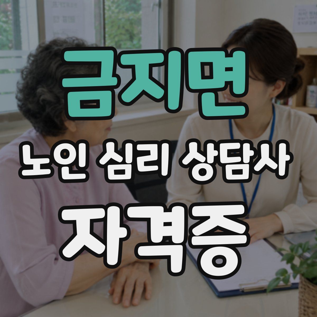 금지면 노인 심리 상담사 자격증