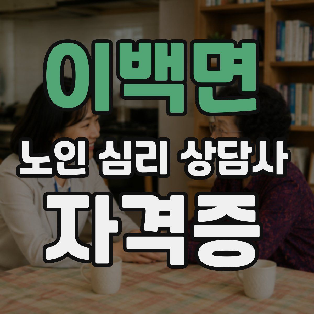 이백면 노인 심리 상담사 자격증