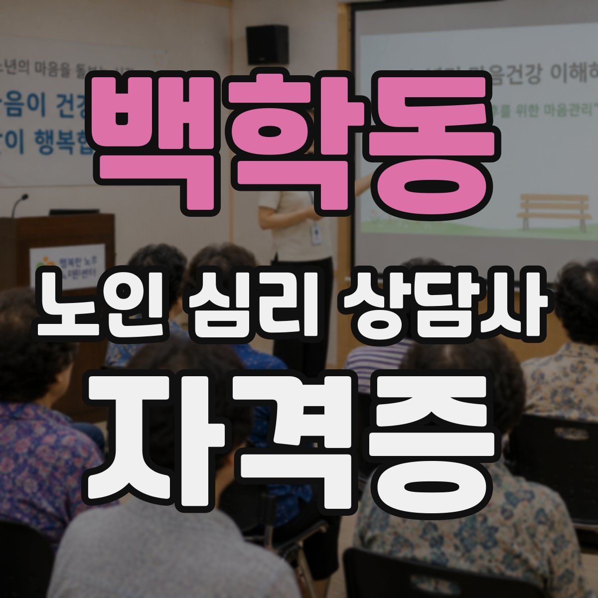 백학동 노인 심리 상담사 자격증