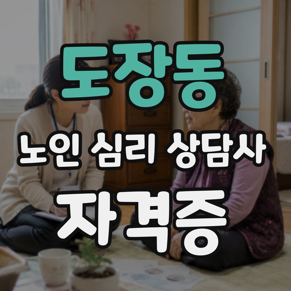 도장동 노인 심리 상담사 자격증