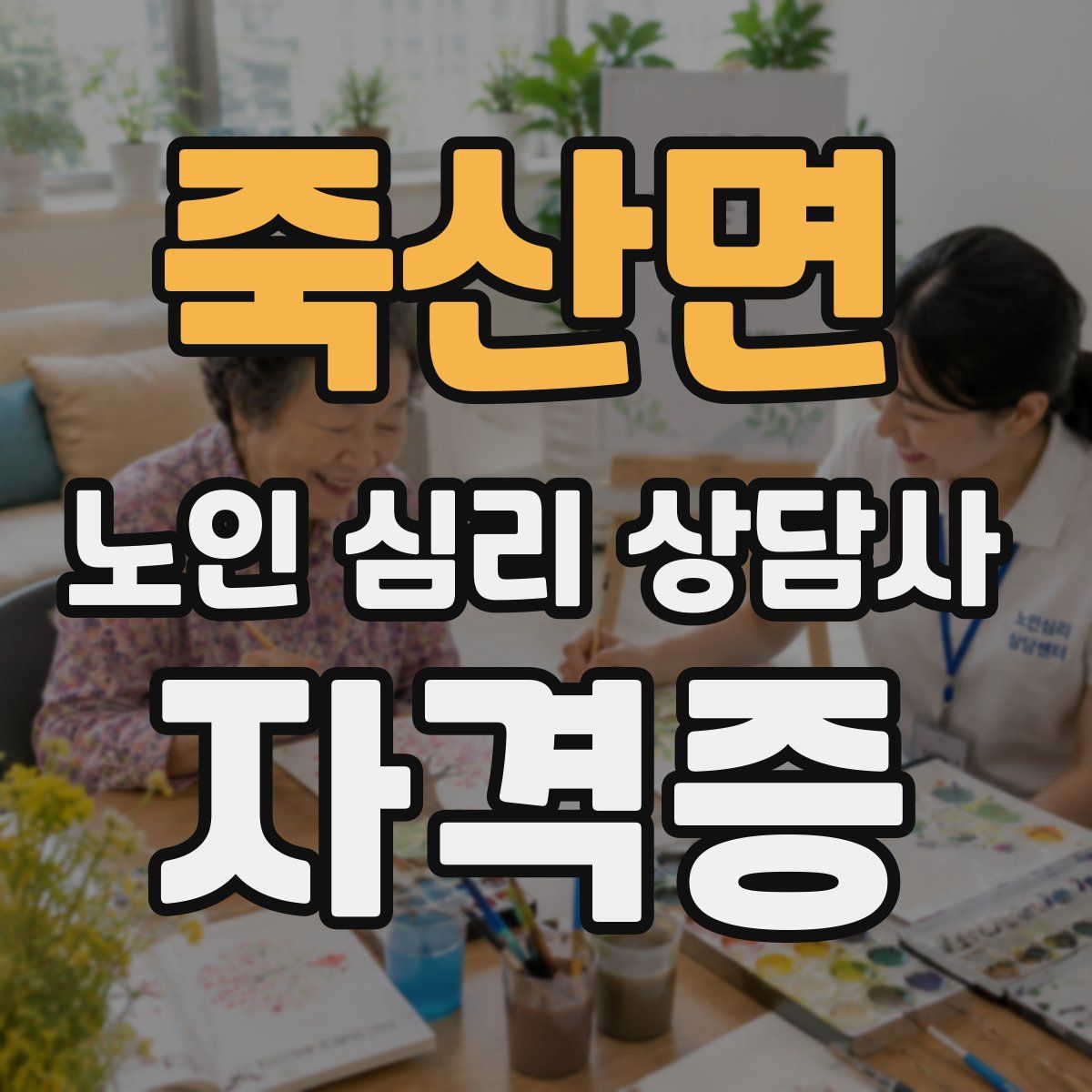 죽산면 노인 심리 상담사 자격증