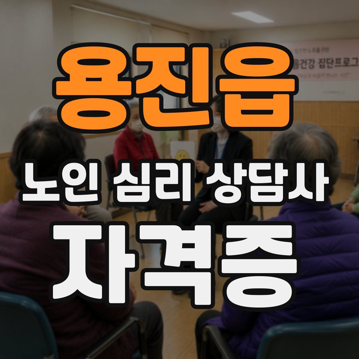 용진읍 노인 심리 상담사 자격증