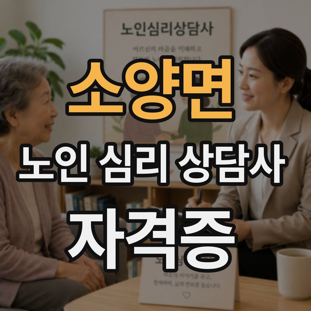 소양면 노인 심리 상담사 자격증
