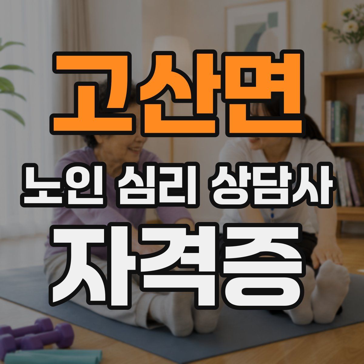 고산면 노인 심리 상담사 자격증