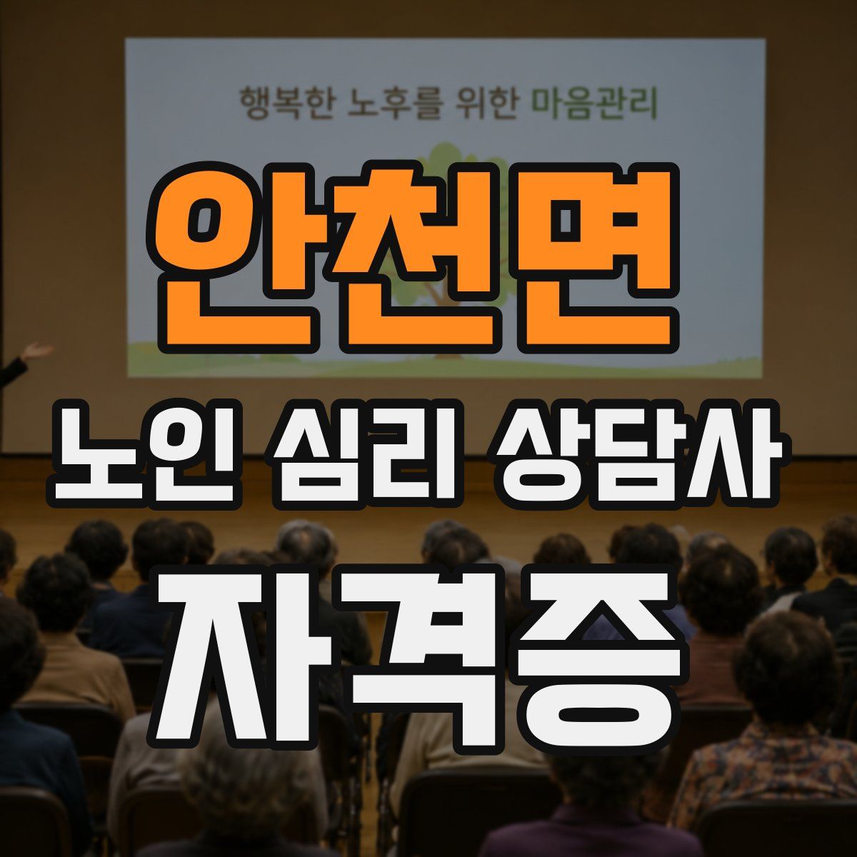 안천면 노인 심리 상담사 자격증