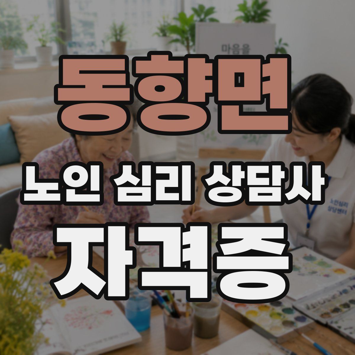 동향면 노인 심리 상담사 자격증