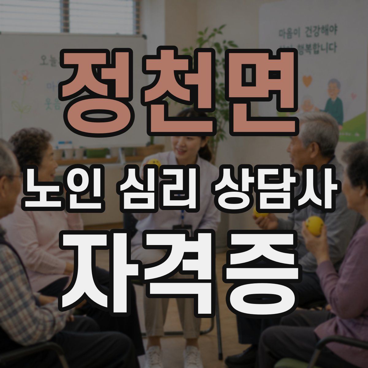 정천면 노인 심리 상담사 자격증