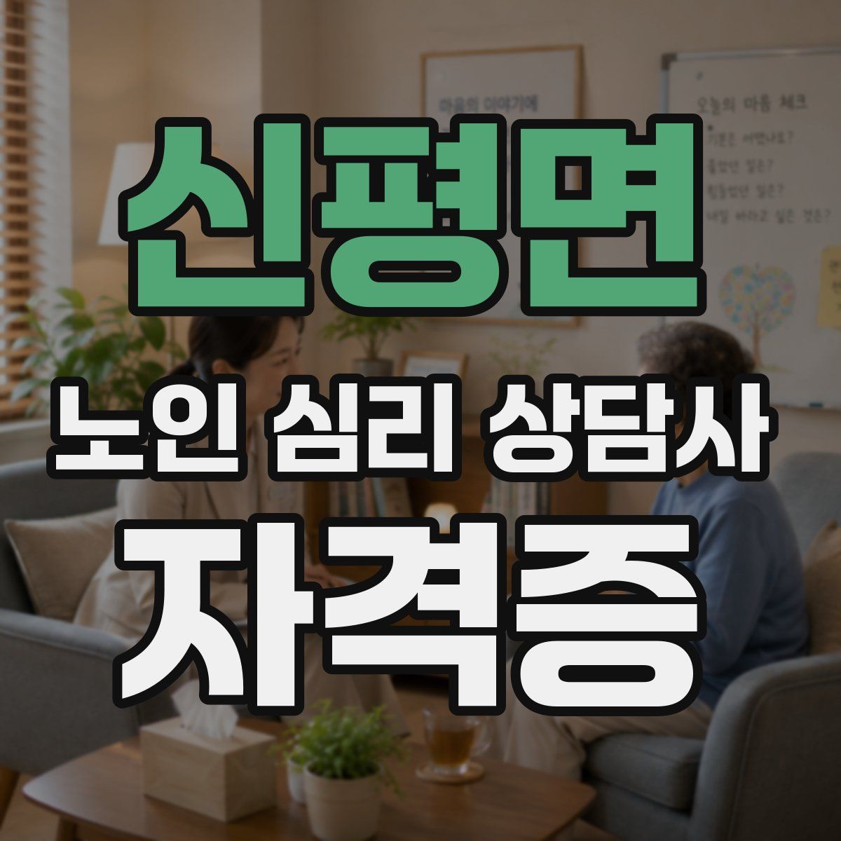 신평면 노인 심리 상담사 자격증