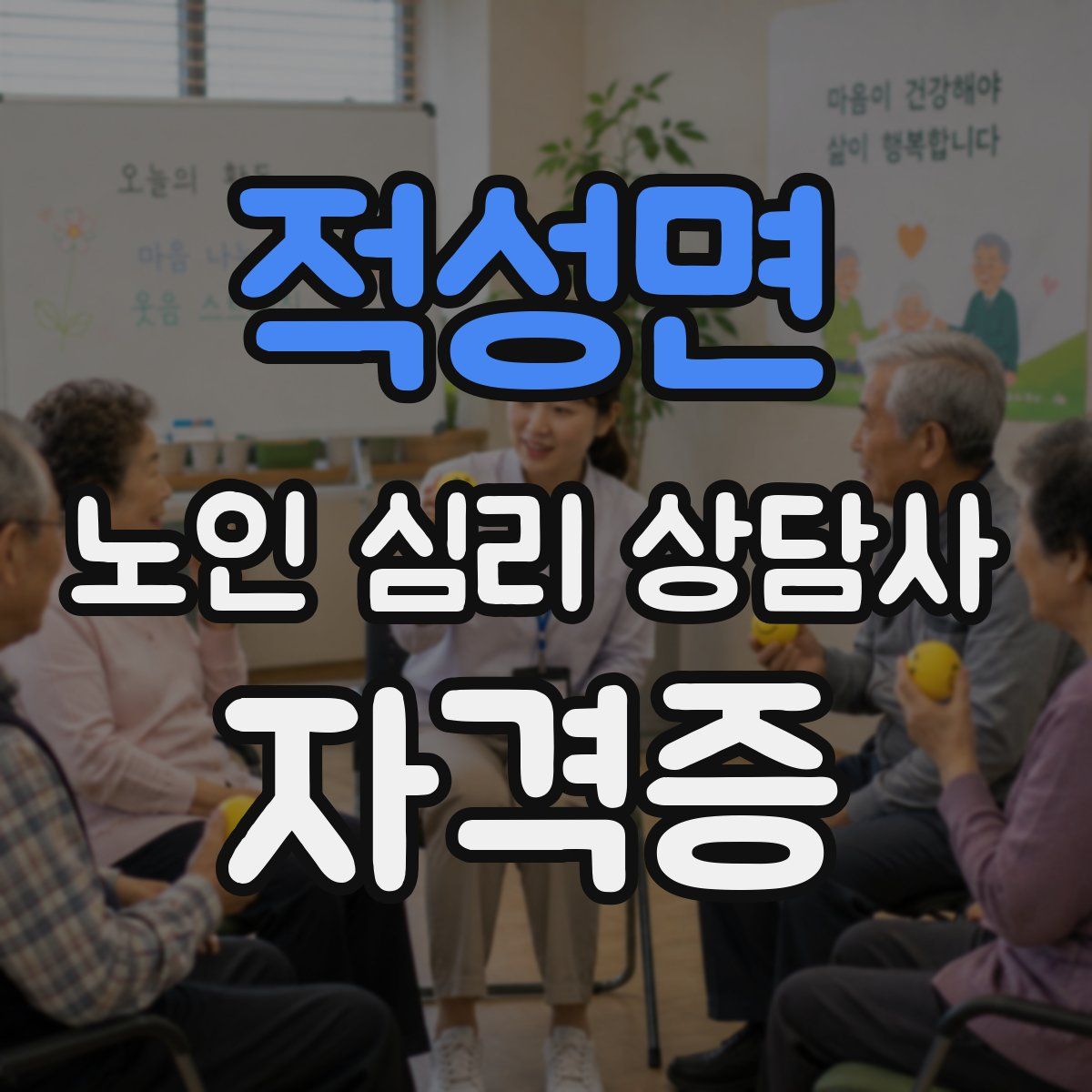 적성면 노인 심리 상담사 자격증