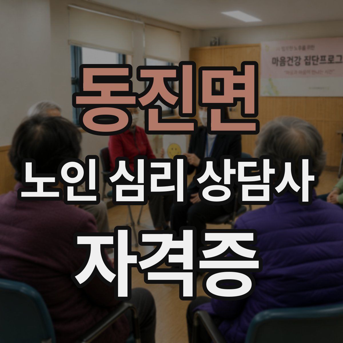 동진면 노인 심리 상담사 자격증