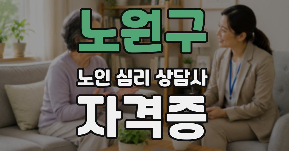 노원구 노인 심리 상담사 자격증