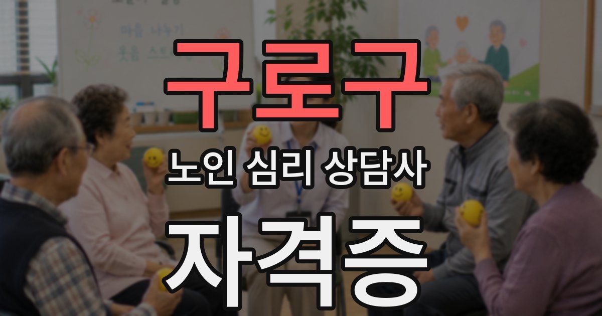 구로구 노인 심리 상담사 자격증