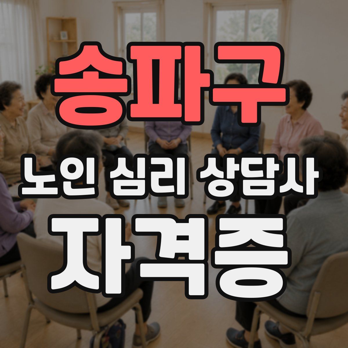 송파구 노인 심리 상담사 자격증
