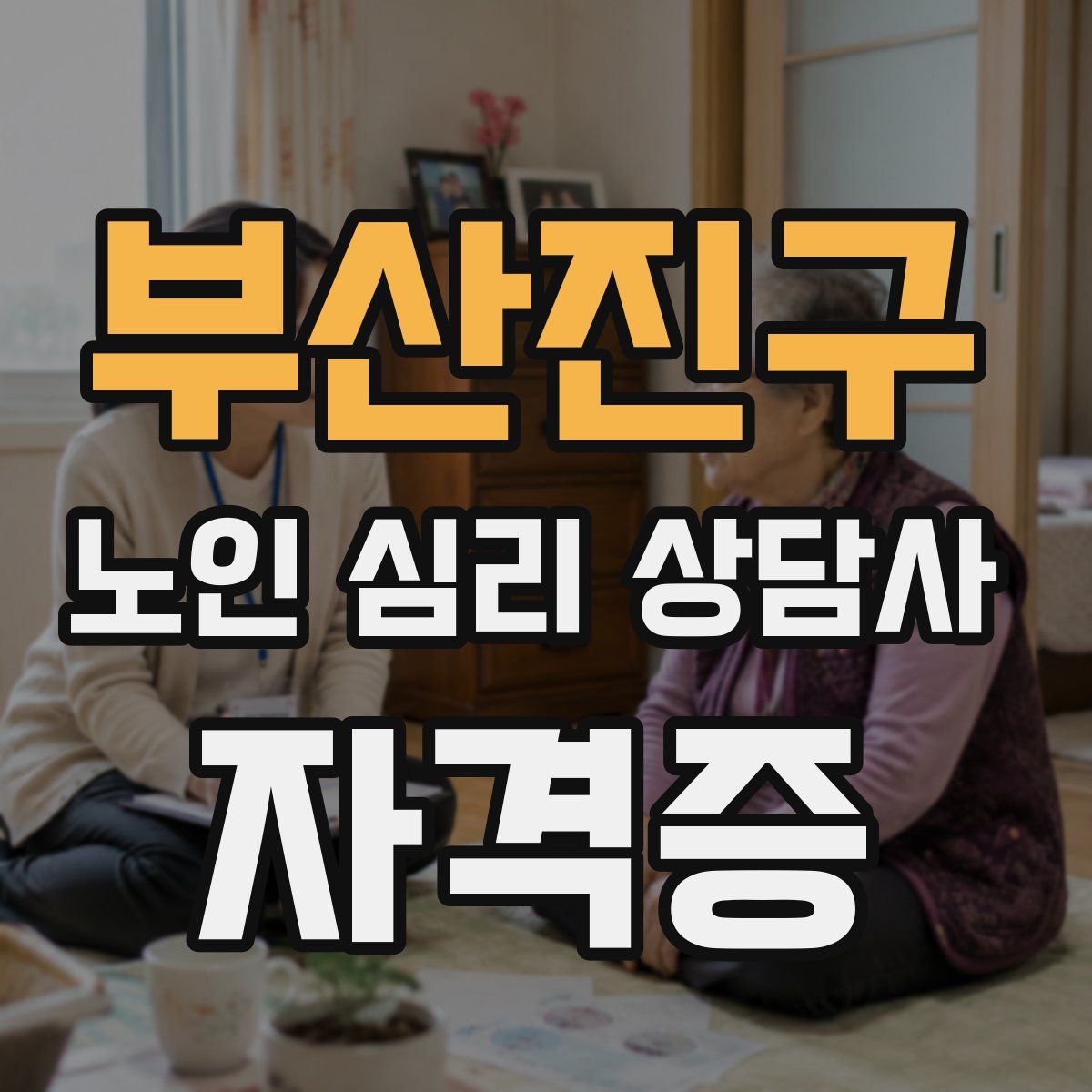 부산진구 노인 심리 상담사 자격증