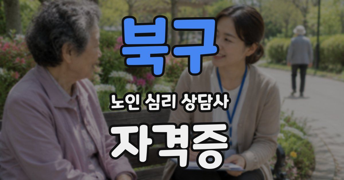 북구 노인 심리 상담사 자격증