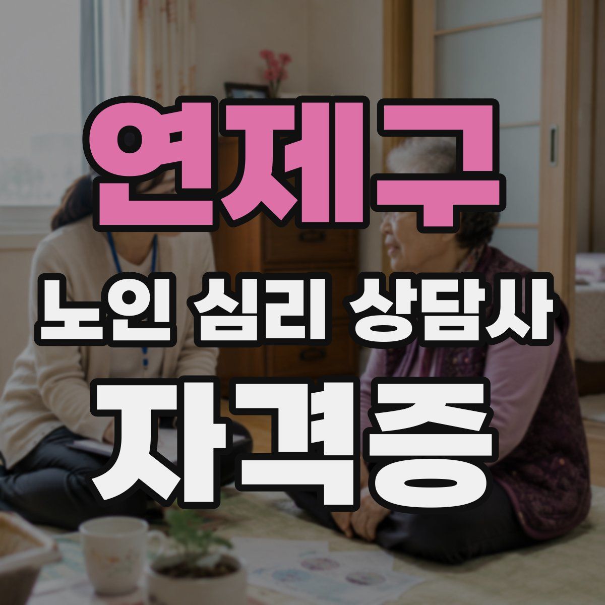연제구 노인 심리 상담사 자격증