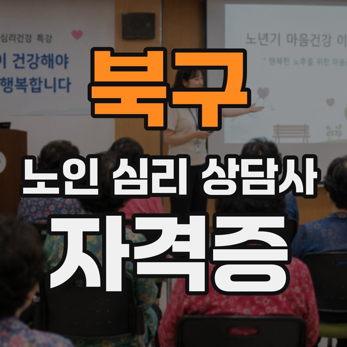 북구 노인 심리 상담사 자격증