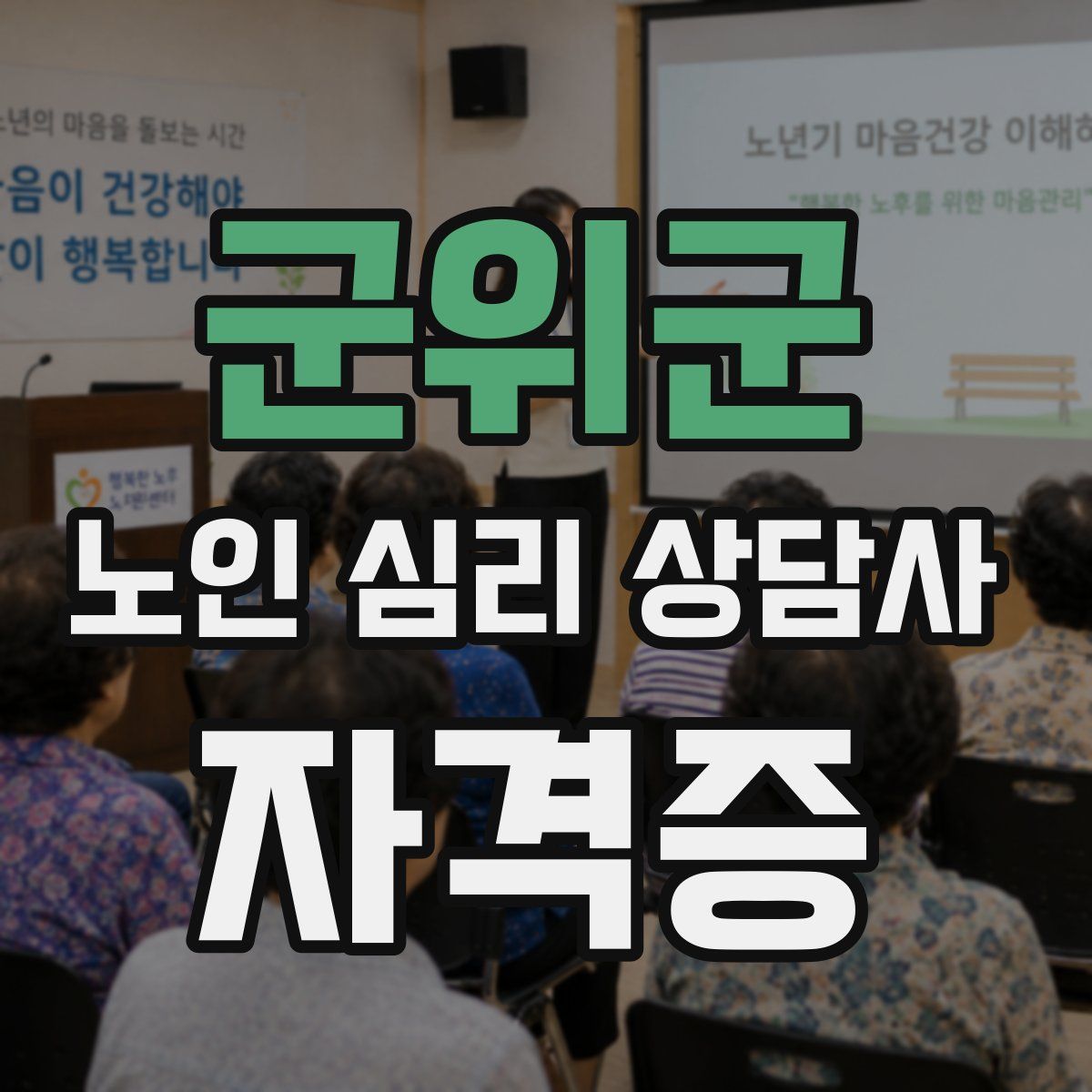 군위군 노인 심리 상담사 자격증