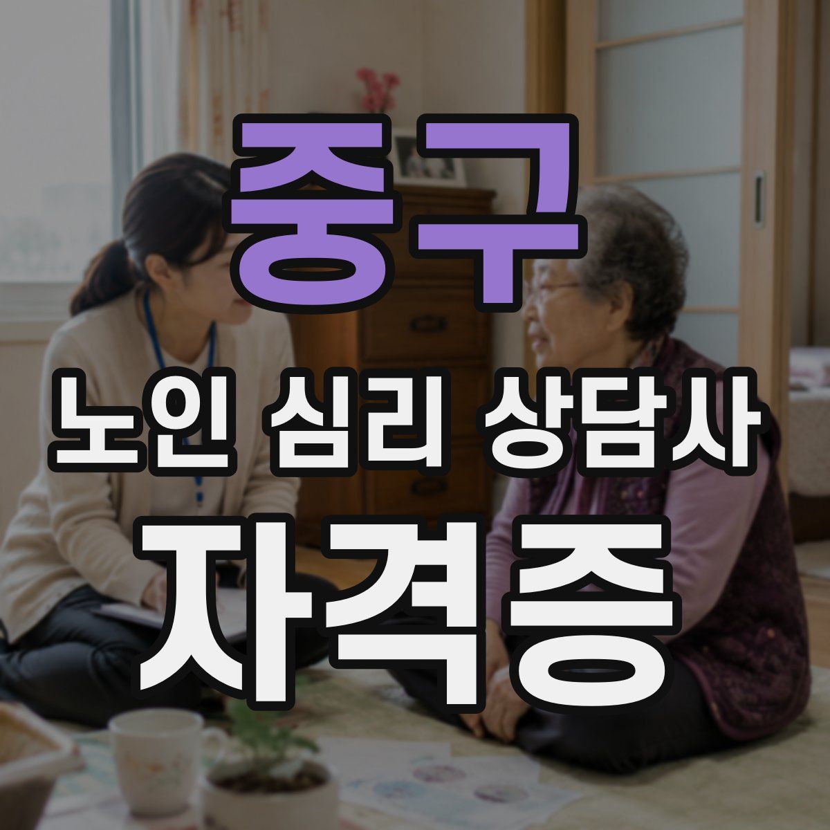중구 노인 심리 상담사 자격증