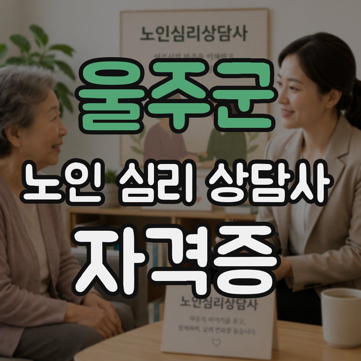 울주군 노인 심리 상담사 자격증
