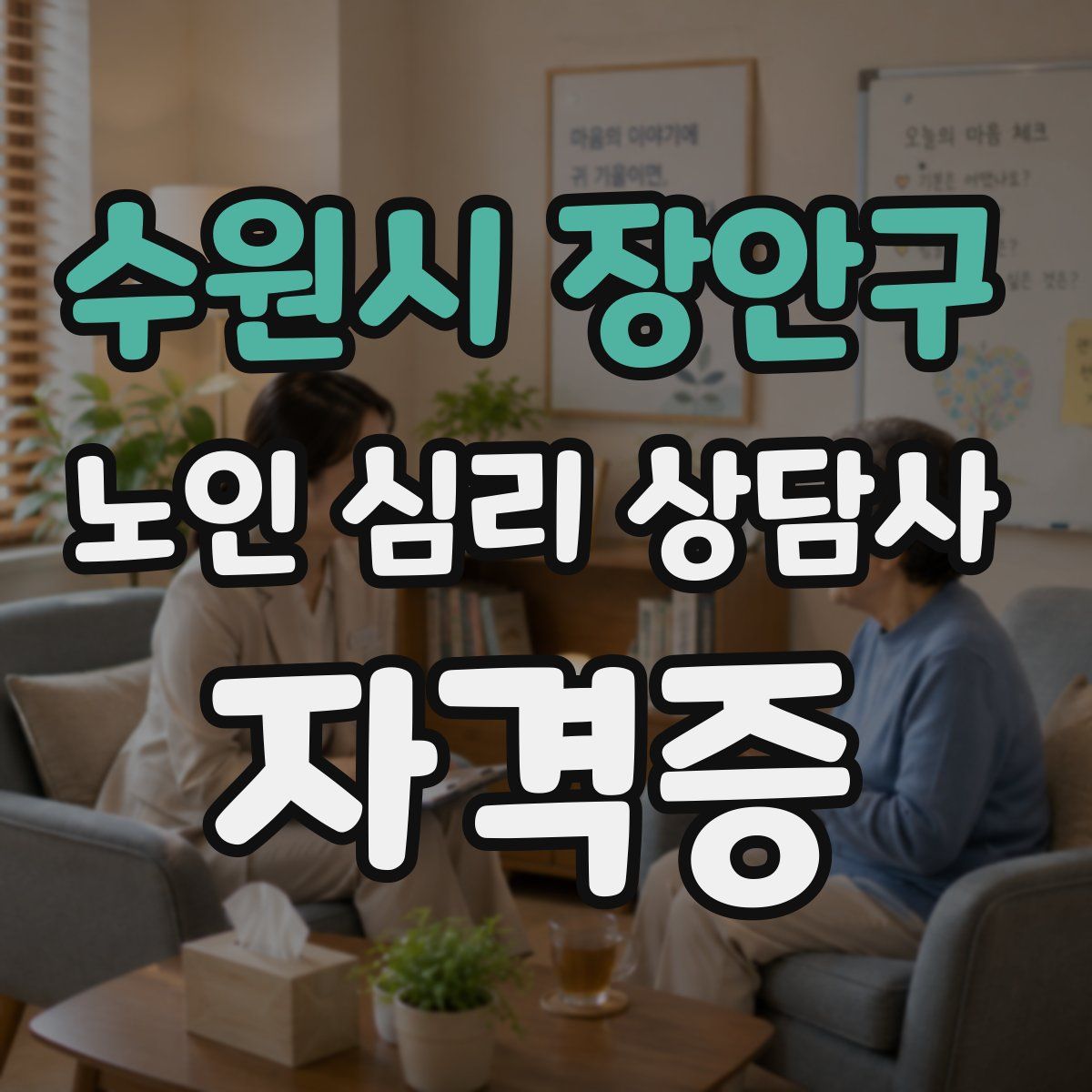 수원시 장안구 노인 심리 상담사 자격증