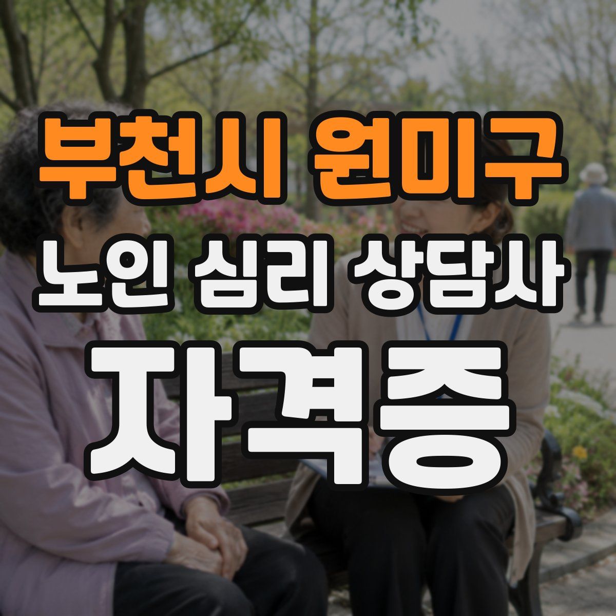 부천시 원미구 노인 심리 상담사 자격증