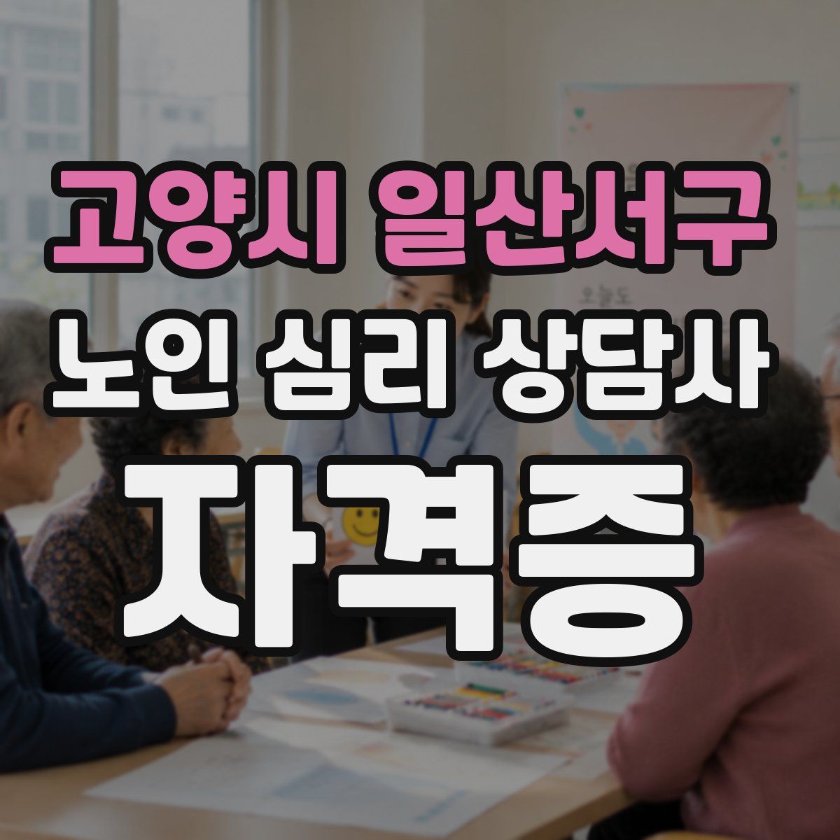 고양시 일산서구 노인 심리 상담사 자격증