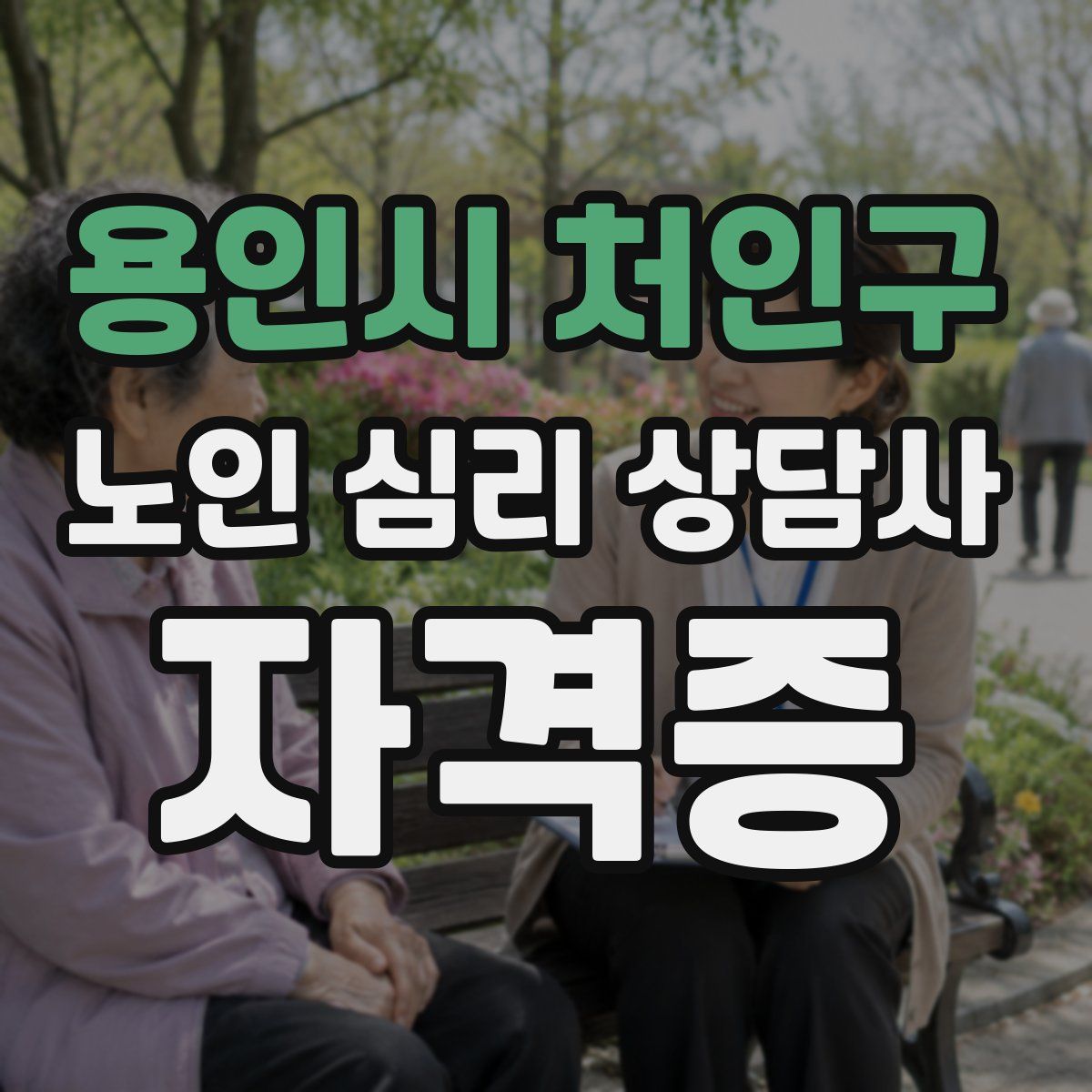 용인시 처인구 노인 심리 상담사 자격증