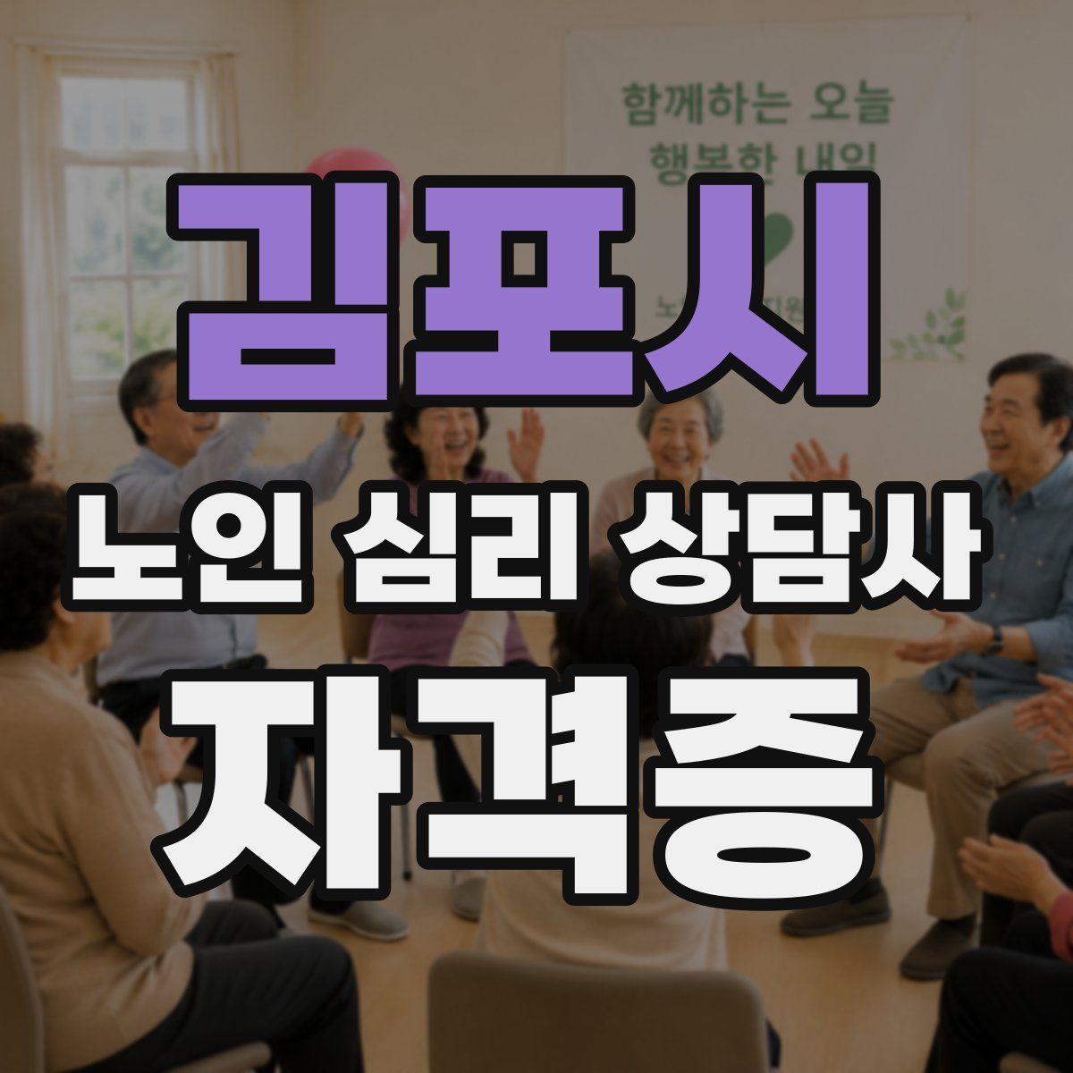 김포시 노인 심리 상담사 자격증