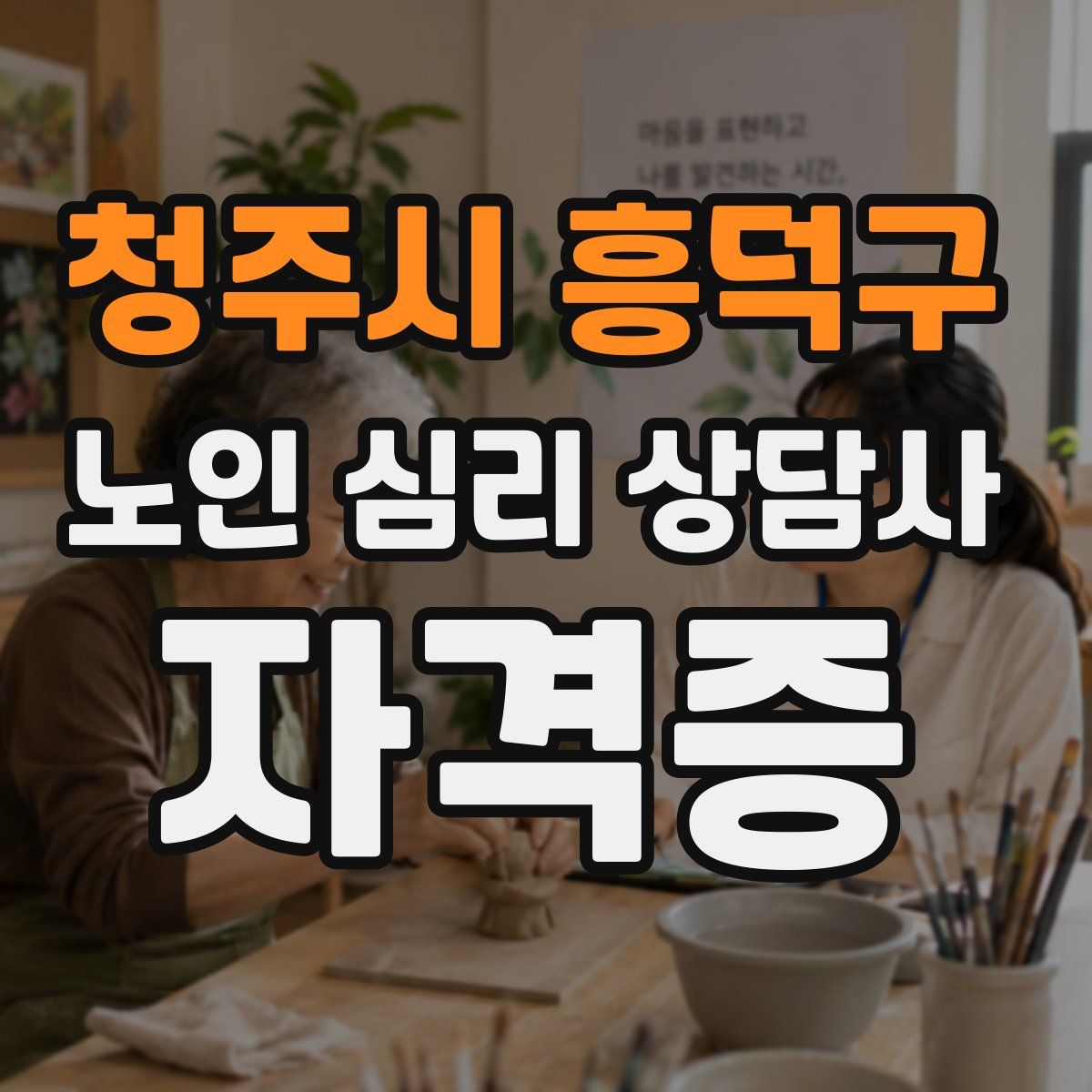 청주시 흥덕구 노인 심리 상담사 자격증
