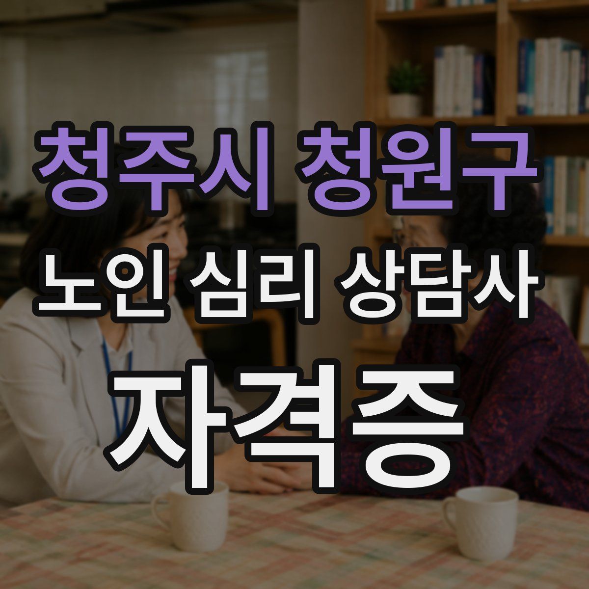 청주시 청원구 노인 심리 상담사 자격증