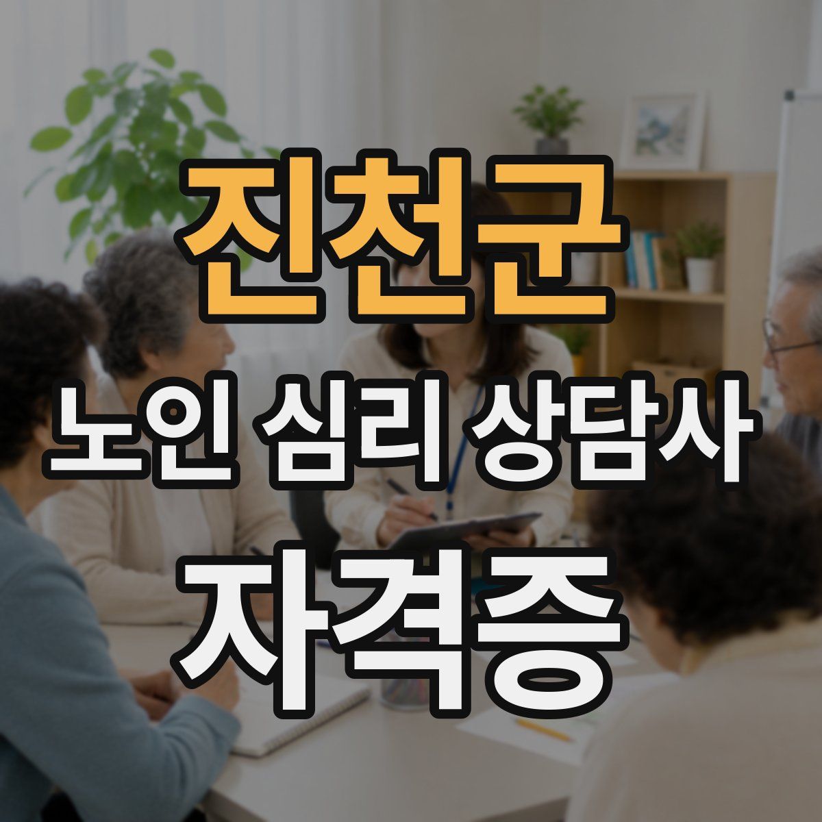 진천군 노인 심리 상담사 자격증