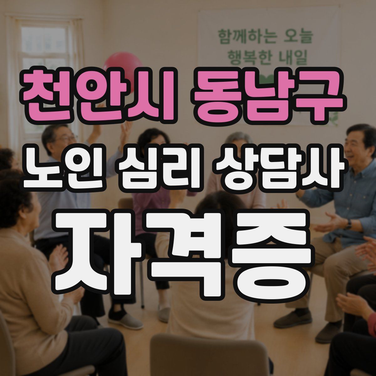 천안시 동남구 노인 심리 상담사 자격증