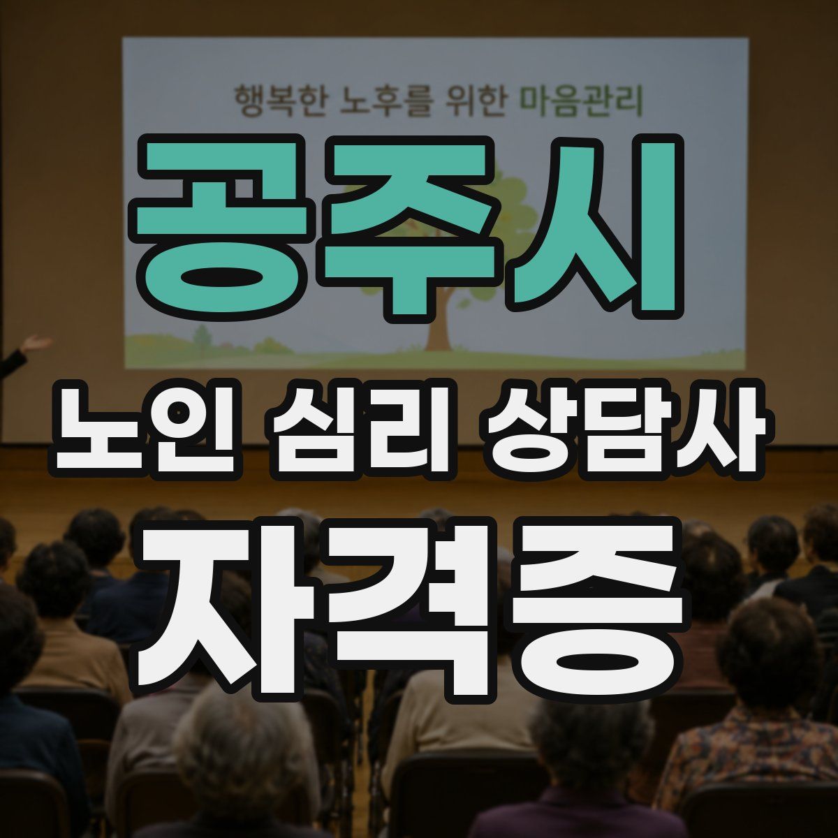 공주시 노인 심리 상담사 자격증