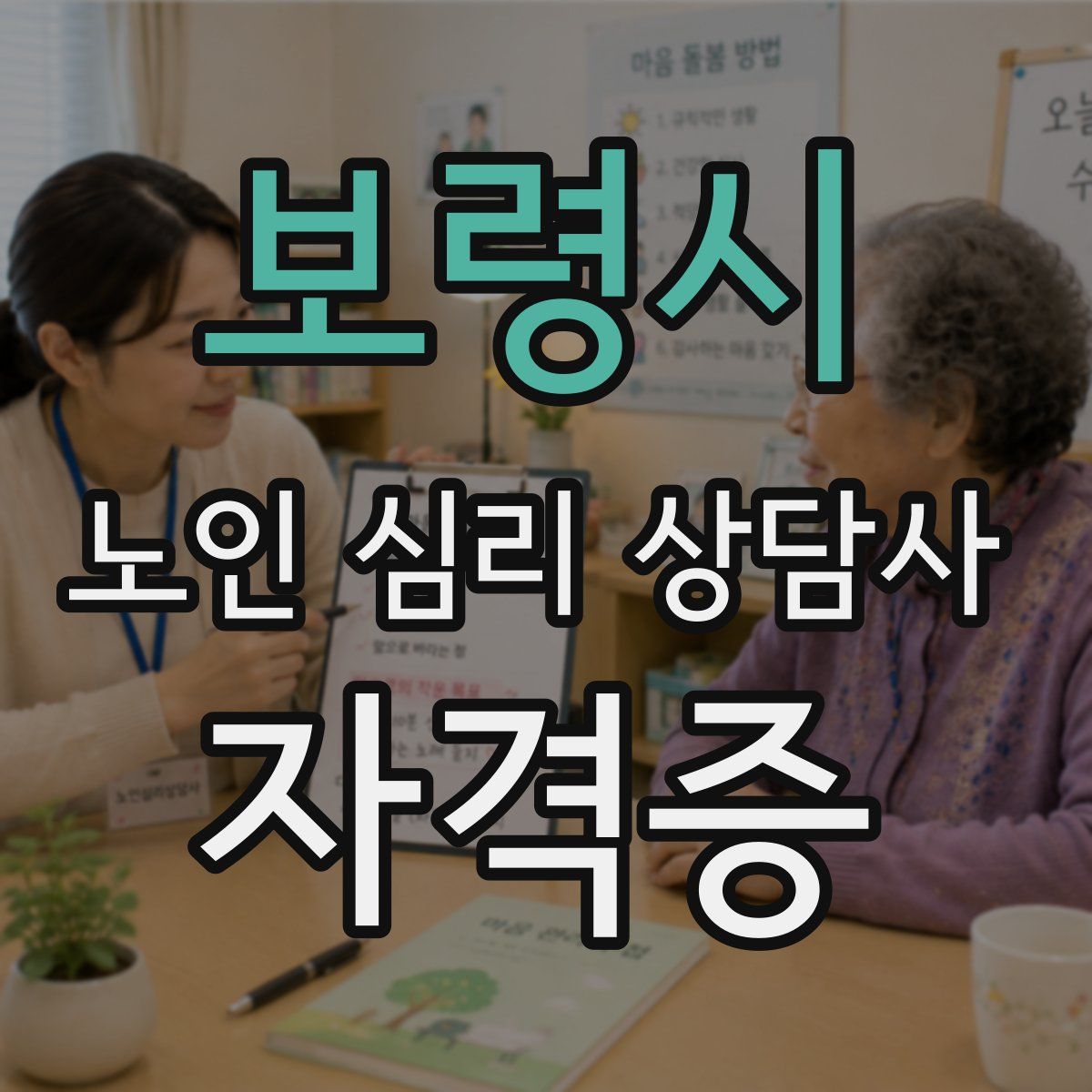보령시 노인 심리 상담사 자격증